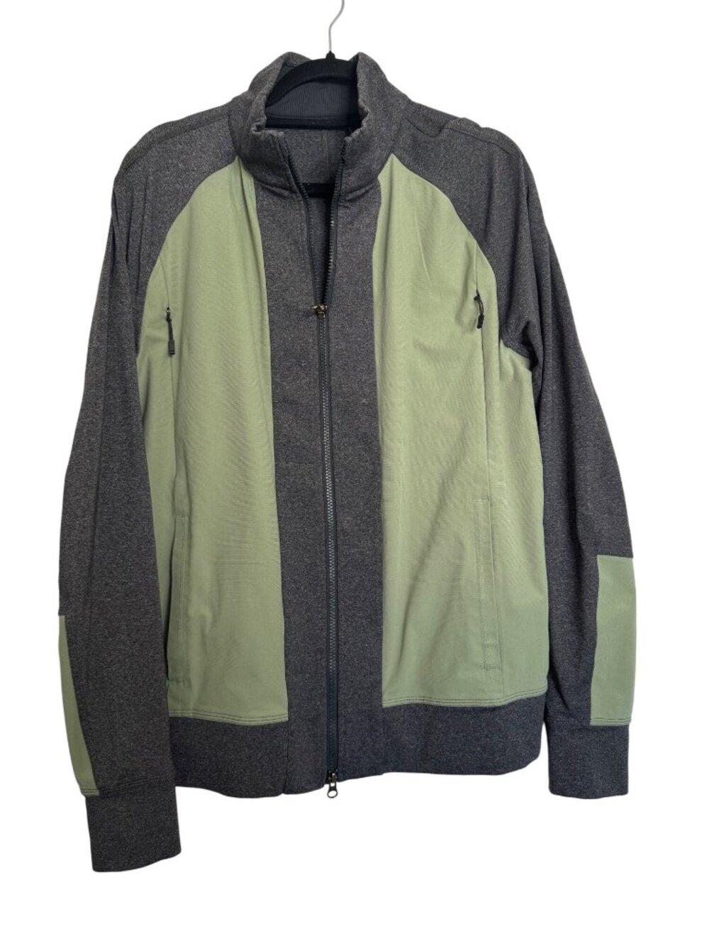 Lululemon Tactic Size Large Men's Full Zip Jacket Heathered Gray Green Pockets A - Picture 11 of 12